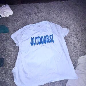 Graphic Tee with Bold Blue Print